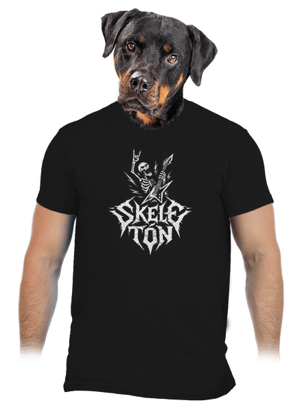 Skeletón pánske tričko Black