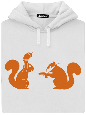 Veveričky dámska mikina klokanka White