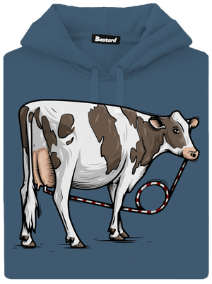 Cow drink dámska mikina klokanka Denim