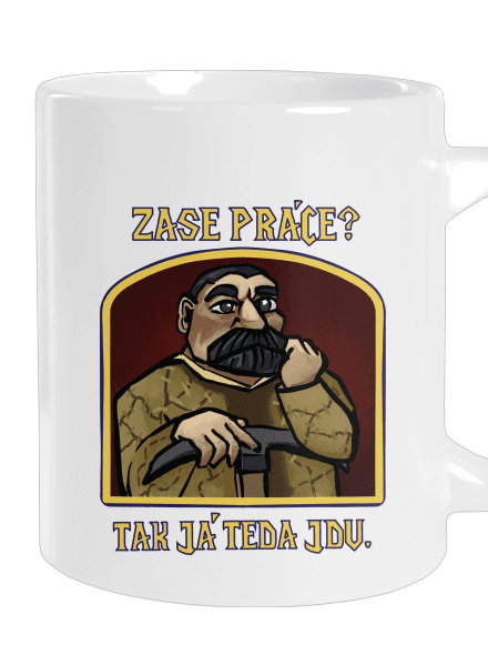 Zase práce? veľký hrnček White