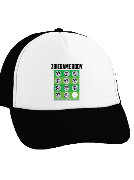Zbierame body - futbal šiltovka truckerka Black cap