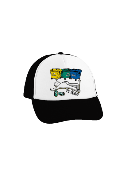 Tříděný odpad šiltovka truckerka Black cap