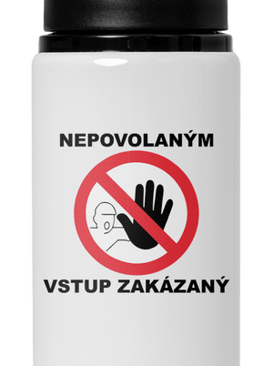 Nepovolaným vstup zakázaný flaša na vodu White