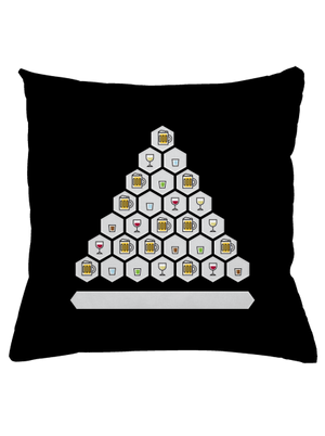 Obrázkový alko kvíz a fix vankúš Black