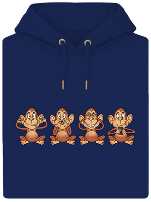 Opička s mobilom unisex mikina premium Navy