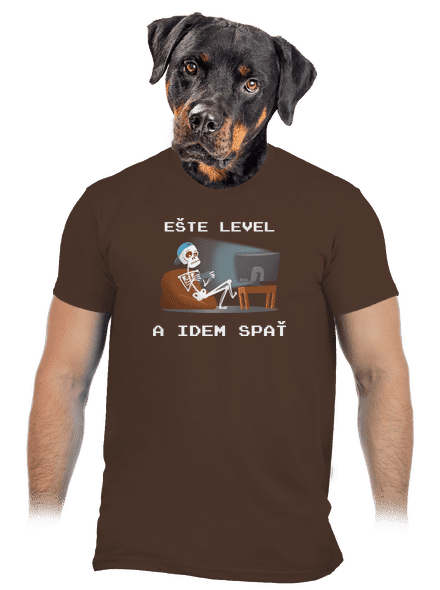 Ešte level pánske tričko Brown