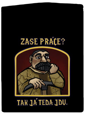 Zase práce? pánska mikina na zips Black