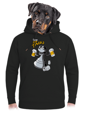 Na ťahu unisex mikina premium Dark Black