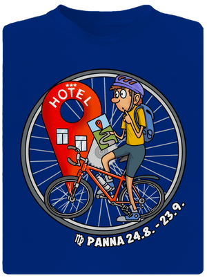 Cyklistický horoskop: Panna pánske športové tričko Royal Blue Mal