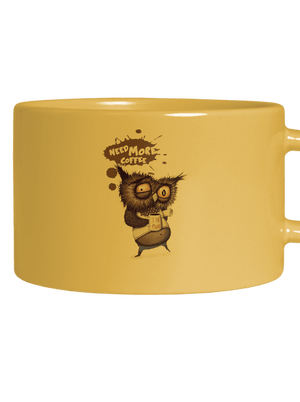 Need more coffee hrnček makronka Yellow Macaron