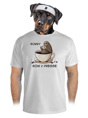 V presse pánske športové tričko White