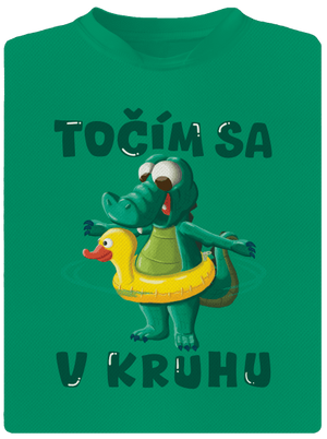 Točím sa v kruhu detské športové tričko Kelly Green Mal