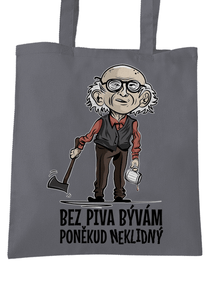 Neklidný bez piva taška Graphite grey