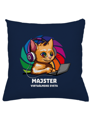 Majster virtuálneho sveta vankúš Dark Navy