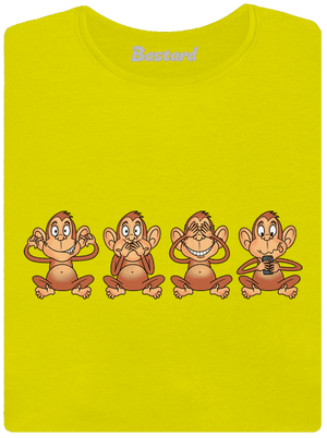 Opička s mobilom dámske tričko prémium Lemon