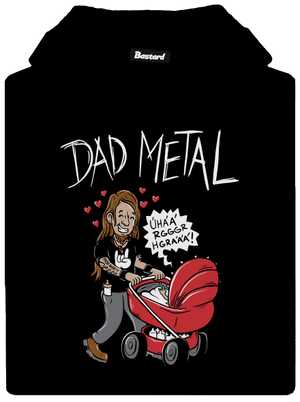 Dad metal dámska mikina klokanka Black