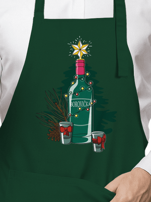 Vianočná borovička zástera Bottle Green