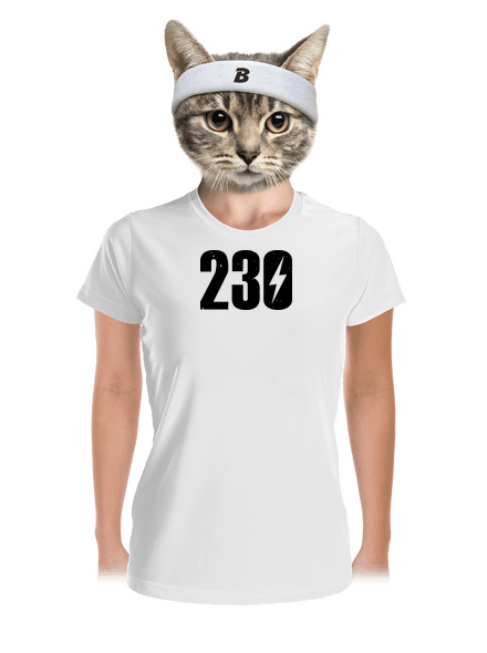 230 V dámske športové tričko White
