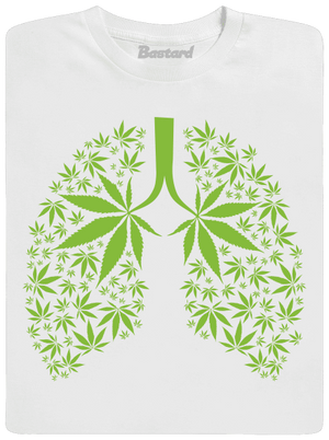 Ganja pľúca pánske dlhý rukáv White