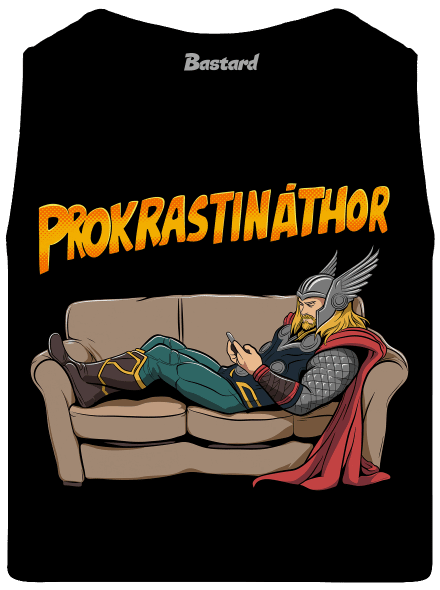 Prokrastináthor pánske tielko Black