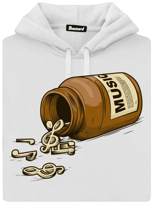 Music Pills dámska mikina klokanka White