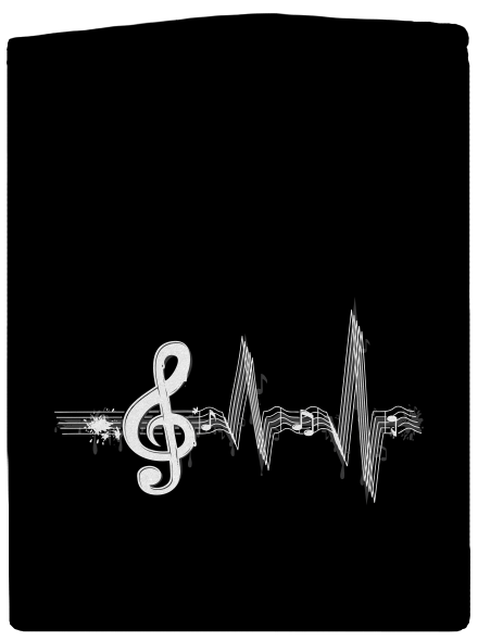 Žijem muzikou pánska mikina na zips Black