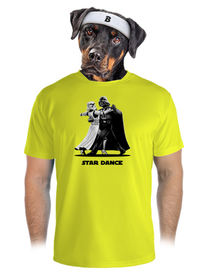 Star dance pánske športové tričko Neon Yellow