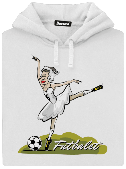 Futbalet dámska mikina klokanka White
