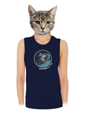 Cyklistický horoskop: Vodnár dámske tielko voľné Navy