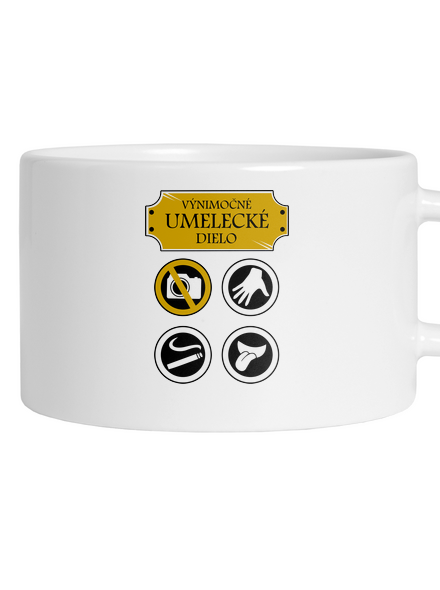 Umelecké dielo hrnček makronka White