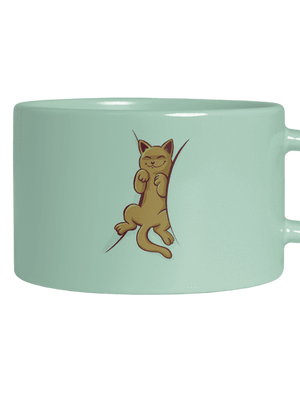 Spiace mačiatko hrnček makronka Mint Macaron