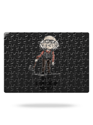 Neklidný - vlastný text puzzle White