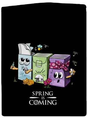 Spring is coming pánska mikina na zips Black