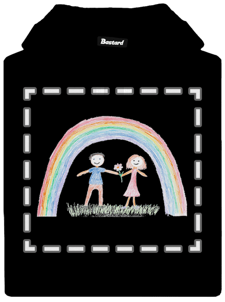 Detské kresby - Nahraj vlastnú pánska mikina klokanka Black