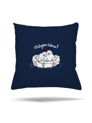 Milujem túlenie vankúš Dark Navy