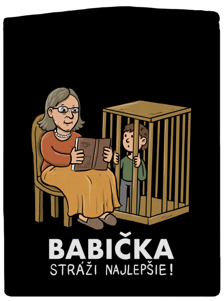 Babička stráži najlepšie dámska mikina na zips Black