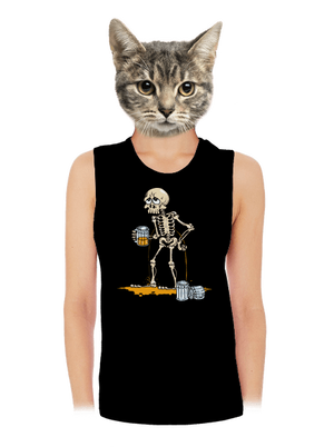 Kosťa dámske tielko voľné Black