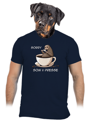 V presse pánske tričko Navy