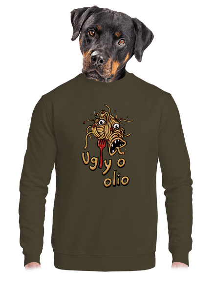 Ugly o olio unisex mikina bez kapucne Urban Khaki
