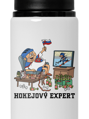 Hokejový expert flaša na vodu White