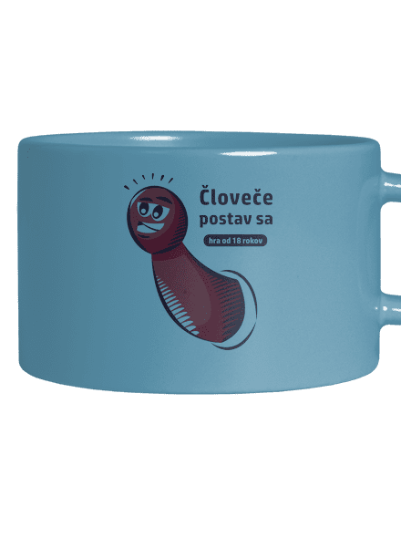 Človeče postav sa hrnček makronka Blue Macaron