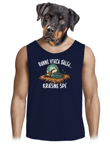 Ranné vtáča spí pánske tielko French Navy