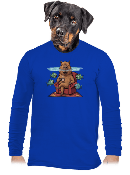 Potopený v pohode pánske dlhý rukáv Royal Blue