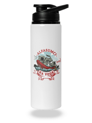 Alfasumci na vode flaša na vodu White