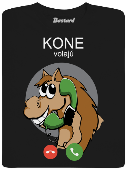 Kone volajú pánske tričko Black