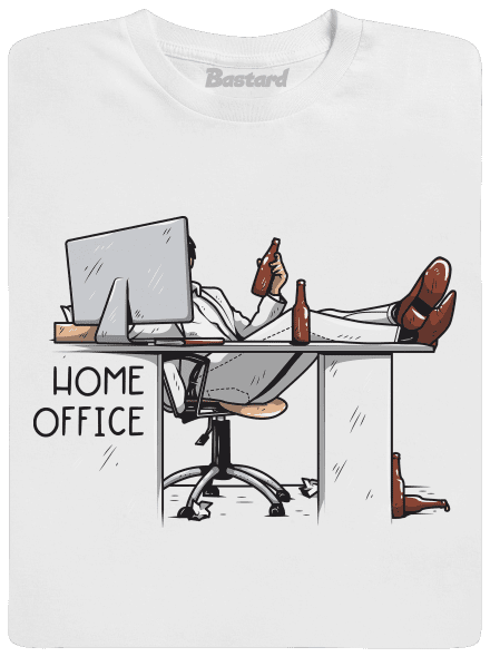 Home Office pánske tričko White