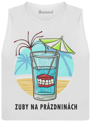 Zuby na prázdninách dámske tielko voľné White