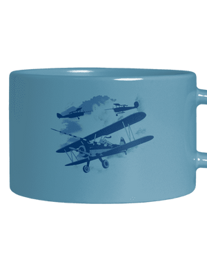 Rytieri nebies hrnček makronka Blue Macaron