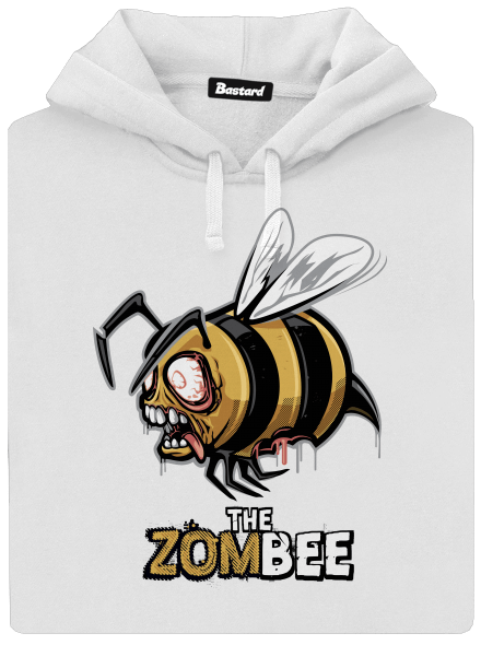 ZomBee - žltá dámska mikina klokanka White