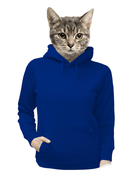 Bez potlače dámska mikina klokanka Royal Blue Mal